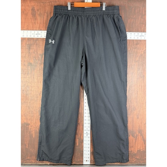 Under‎ Armour Woven Vital Pants Wide Leg Loose Mesh Lined Black Mens 2XL XXL EUC - Picture 1 of 11